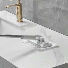 Automatic Hands-Free Floor Cleaning System, One-Button Cloth Replacement - Made Of Heavy-Duty ABS Material, Robot-Like Design, Can Be Wall-Mounted/Cabinet-Mounted, Saves Space, Compatible With Standard Cleaning Cloths, Ideal For Home And Commercial Use (Kitchens, Bathrooms, Windows). - trắng - Xem 8