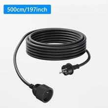 1pc Multi-Function Extension Cord, Available In 1m/1.8m/3 Meters/5m/10m Length, Black Color, With Safety Plug Design, Suitable For Garden, Home Gatherings, Holiday Decorations, Provides Power From A Distance, Also Applicable For Party Setup And Outdoor Power Supply - EU E Type Plug(220-240V) - View 10