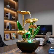 LUMIARTISAN Small Indoor Fountain, Automatic Circulation Humidifier, Desktop Decoration, Living Room, Indoor Bedroom, Relaxation Crafts