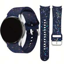 Color Speckles Bands Compatible With Samsung Galaxy Watch 7 Band 40mm 44mm, 20mm No Gap Soft Silicone Strap Replacement For Galaxy Watch 6 5 4/Classic 6 4/FE 40 Mm/Watch 5 Pro 45mm Women Men