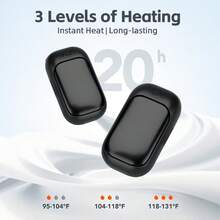 Portable Material Dual Hand Warmer, 2-In-1 Double Warmth, 3 Adjustable Levels, Minimalist Style, Single/Two Pieces Sold, Winter Warmth, Black/Pink/White, 3 Colors Available - A - View 7