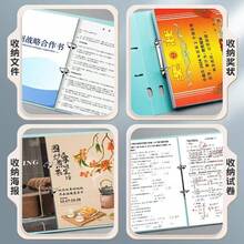 A4 Loose Leaf File Folder, Office Document/Test Paper Storage Binder, 2-Ring D-Ring Punch Folder