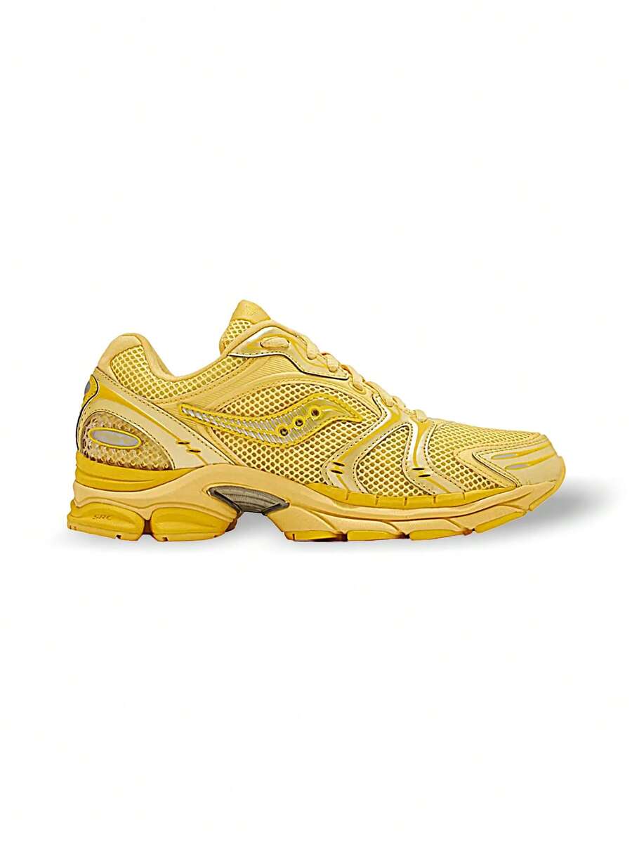 Saucony 男女款跑鞋 ProGrid Triumph 跑步健身运动日常街头服饰轻质缓震高支撑透气网眼鞋面防滑厚底亲肤柔软弹力易清洁黄色 S70817-2 - 黃色 - 查看 1