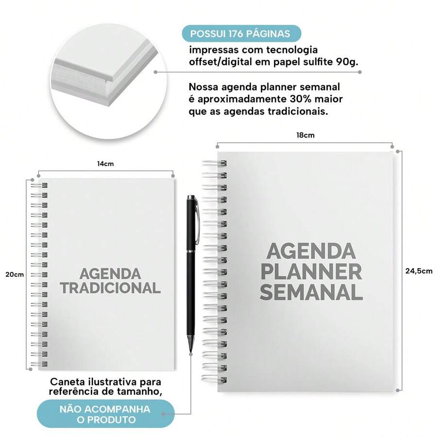 iscool 2026 Agenda Weekly Planner Hardcover Solid Colors - 查看 1
