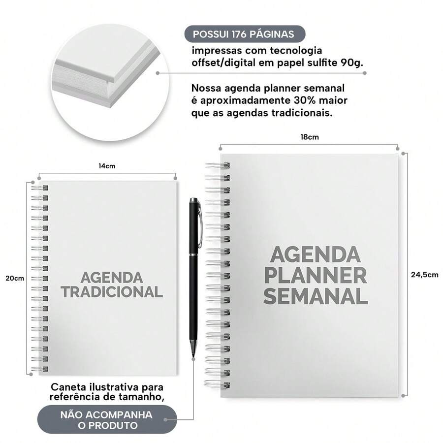 iscool 2026 Agenda Weekly Planner Hardcover Solid Colors - 查看 1