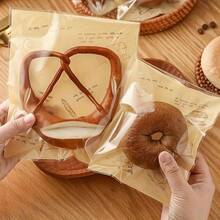 Baking Pattern Self - Sealing Bags, Storage Bags For Bagels, Breads And Other Snacks, Home Baking Food Packaging And Fresh - Keeping Bags - 無色 - 查看 6