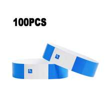 100/1000 szt. Wodoodporne papierowe opaski na nadgarstek, kolorowe opaski na nadgarstek, kolorowa bransoletka na wydarzenie sportowe, imprezę, pasek na nadgarstek do zawodów, kolorowa opaska na ramię, opaski na nadgarstek do aktywności, imprezy, koncertu, festiwalu muzycznego i targów, sportu klubowego, święta, 1 szt.