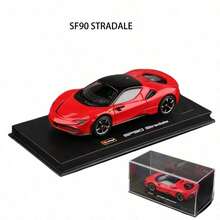 Burago 1:64 Scale Ferrari Series Racing Car Model, Children Mini Diecast Replica Car, Small Alloy Collectible Car Model, New Year Christmas Birthday Gift - SF90 Stradale - View 4