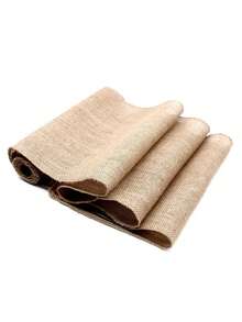 Toalha de mesa de linho grosso 1/6 peças, adequada para estilo de casa de fazenda, jogos americanos de tecido de linho ou decoração de restaurante, bem como mesas ao ar livre, decoração de casa de campo