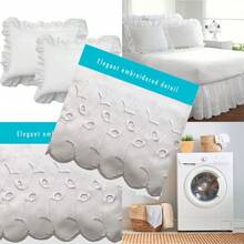 Bedding Eyelet Ruffled Pillow 2 Pack Sham Standard