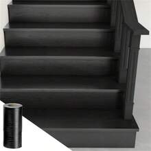 1pc 15cm X 5m Wood Grain Stair Sticker | Self-Adhesive Vinyl Sticker, Suitable For Floor, Furniture, Doors & Windows - Retro Matte DIY Home Decor Repair Patch - Multicolor - View 10
