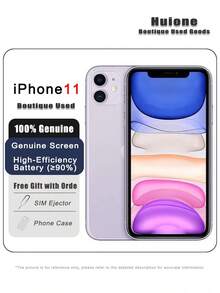 Apple Used Apple IPhone 11 Premium Used Apple IPhone - Gaming Ready, Dual SIM 4G, 95% New Condition,Genuine Screen & High-Efficiency Battery (≥90%)