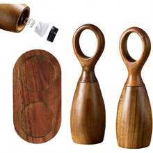 Salt and Pepper Set, Wood Salt and Pepper, Manual Pepper, Salt and Pepper Mill Set, Pepper and Salt Set with Ceramic Core Home Kitchen - atributo único - Ver 9