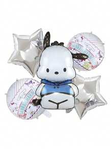 Sanrio 5 件套气球套装、Kuromi 铝制气球套装、Hello Kitty 主题派对装饰气球、Cinnamoroll 主题气球、My Melody 气球派对用品、Pompompurin 节日生日派对装饰、Pochacco 气球配件、派对礼物、节日装饰 - 彩色 - 查看 12