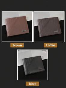 1pc Men's Wallet With Zipper, Multi-Function Card Holder, Leather Bifold Wallet, Anti-Demagnetization, Driving License Holder, Minimalist & Fashion Design, Large Capacity, Small Wallet