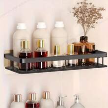 Organisateur de salle de bain rectangulaire en ABS sans perçage, monté au mur pour la salle de bain, les toilettes, la cuisine