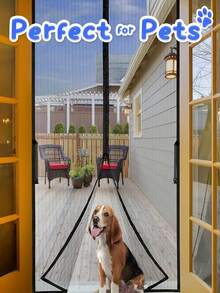 1pc Heavy Duty Magnetic Screen Door - Keeps Mosquitoes Out, Enjoy Fresh Air - Self-Sealing, Hands-Free Mesh Divider - Ideal For Pets And Children Safety. - Multicolor - View 7