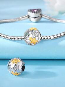 STYFNE 1 pieza Colgante con cuentas de árbol de Navidad, campana, Papá Noel, reno, muñeco de nieve, adecuado para pulseras DIY, joyería de mujer, pequeño regalo diario