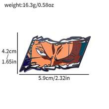 1/2pcs Classic Hot-Blooded Cartoon Anime One Piece Peripheral, Fashionable And Exquisite Enamel Craft Monkey D. Luffy, Roronoa Zoro Sharp And Domineering Eyes Brooch, Personalized Fashion Bag Decoration Suitable For Daily Wear Or As A Gift