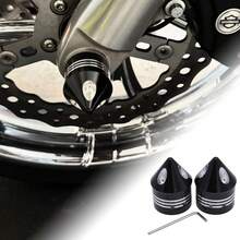 CNC Aluminum Alloy Spike Decoration Cover, Front Axle Cover For Motorcycle Accessories