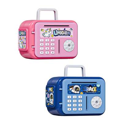 儿童ATM现金盒，卡通钥匙造型宇航员/熊/小马存钱罐，创意收纳盒，幼儿园儿童生日礼物玩具，钥匙收纳柜