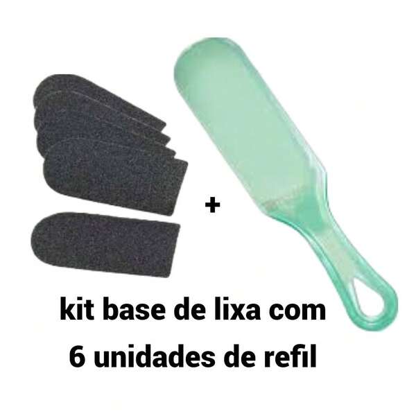 1 unids Base Plástica Para Refil De Lixa Para Os Pés  Pequena + 6 Refil Preto