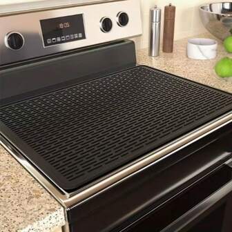 1pc Silicone Stove Top Covers - Heat Resistant, Non-Slip, Easy Clean - For Electric Stove, Glass Top Stove - Kitchen Accessories - Perfect Gift For Housewarming