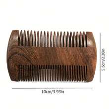 Handcrafted Natural Wood Combs Beard And Hair, Featuring Fine And Wide Teeth, Made From Green Sandalwood Both Men And Women. - Variant 1 - View 2