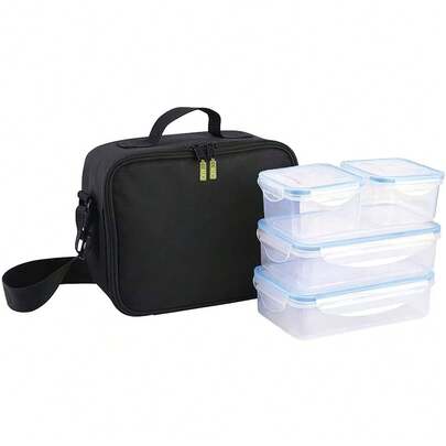  Torba termiczna ORYX z 4 hermetycznymi pojemnikami plastikowymi (2 x 800 ml + 2 x 400 ml)