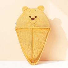 Miniso Disney Winnie The Pooh Fluffy Season Thickened Antibacterial Hair - Drying Cap, 7A - Level Antibacterial Material, Quick - Drying Winnie(1 PC)