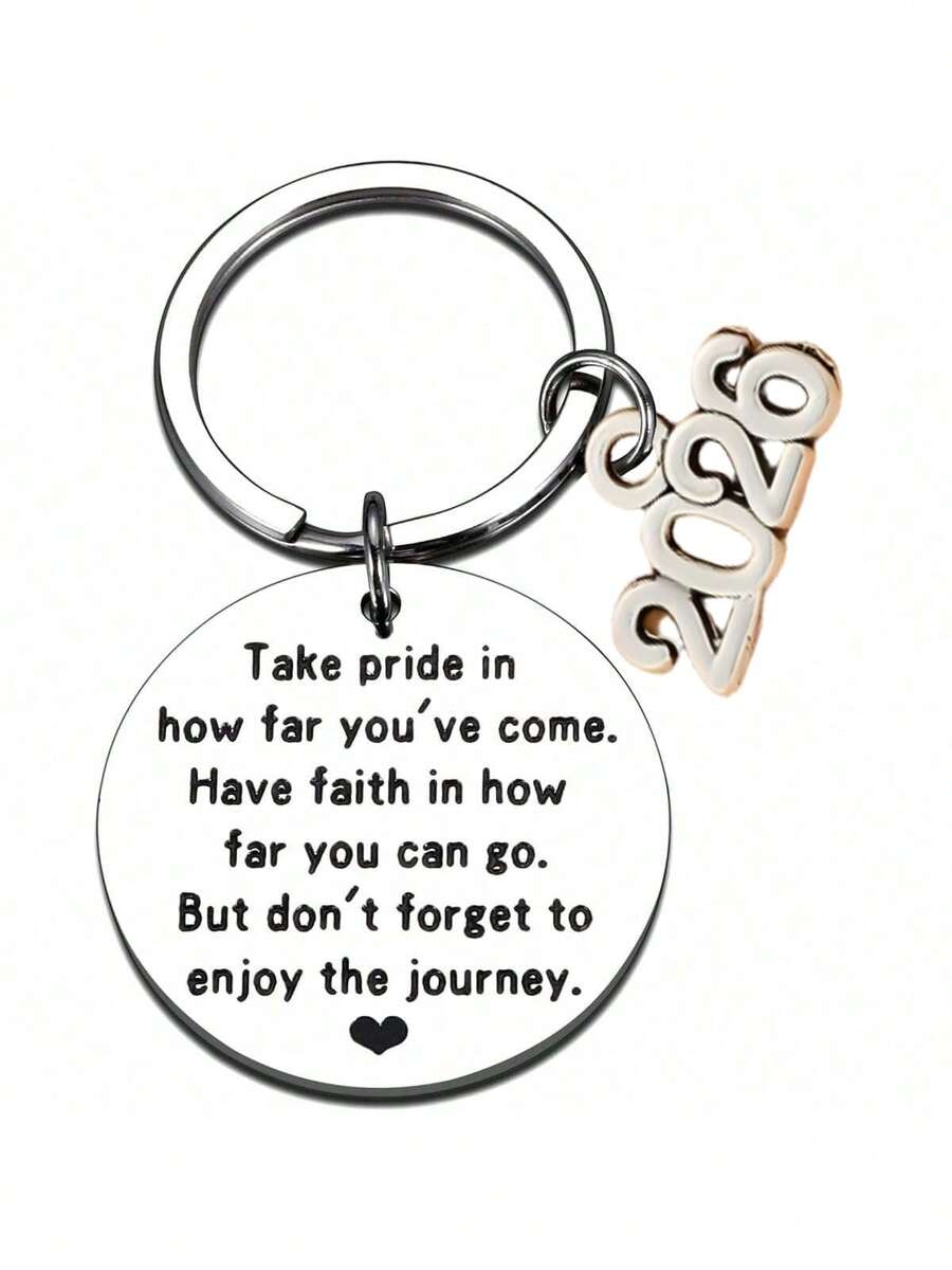 Silver "Class Of 2025" Keychain, Graduation Gift For Him/Her, Old Student, Master, Nurse, University, High School Graduate, Daughter, Son, Dad, Mom Backpack For School - Multicolor - View 1