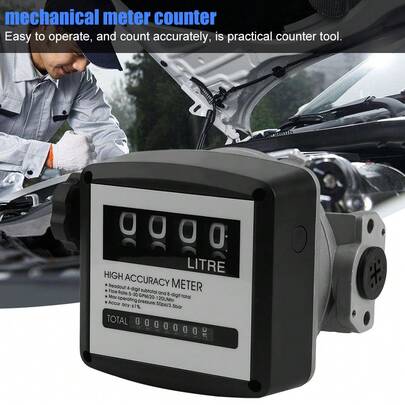 Mechanical 4 Digits High Accuracy  Gasoline Fuel Meter Oil Flow Mannual Counter 5-30 GPM
