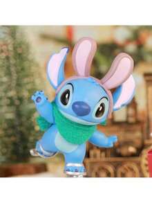 Cartoon Lilo & Stitch Hase Winter Geschichte Blindenkinder Spielzeug Dekoration Anime Zubehör Stitch Actionfigur Weihnachtsgeschenk (Zufällige Lieferung, 1 Stück)