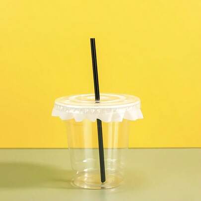 50pcs Of Individually Packaged Black Straws, With A Glossy Texture That Catches The Eye, Suitable For Parties, Weddings, Cafes, Great For Milkshakes, Cocktails, And Juice Cups.