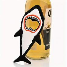1pc Shark Bottle Opener, Beer, Juice Opener, Suitable For Bars, Clubs, Restaurants, Home Use - Barware Accessories And Gifts,Bottle Opener Refrigerator Magnet Gift Ocean Shark Cartoon Animal Soft Glue Bottle Opener, Christmas Gift, Ocean Lover Gift