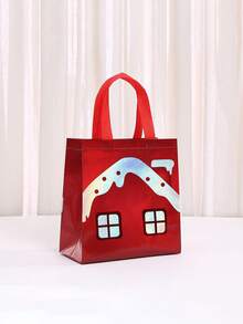 20pcs Cute Style Christmas Gift Bags With Laser Engraved Handles, Non-Woven Bags, Suitable For Party Carrying, Suitable For Birthdays, Anniversaries, Baptisms, Christmas Gifts, Etc.
