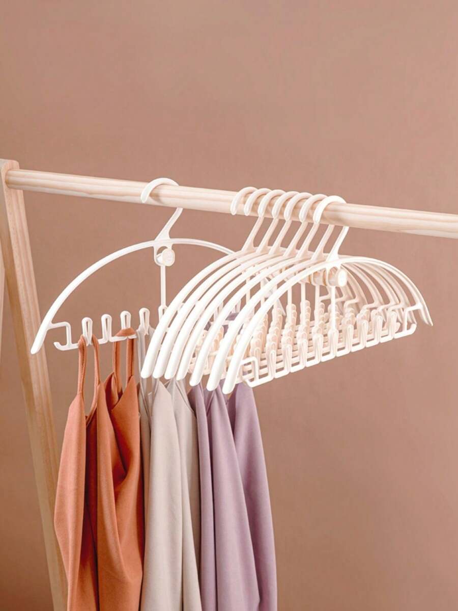 1 قطعة شماعات ملابس متعددة الوظائف - تصميم خالي من التجاعيد ومانع للانزلاق، ذو غرض مزدوج كشماعات للملابس الداخلية وتخزين وتجفيف الجوارب مع مشبك للجوارب، رف تخزين ملابس عملي للمتاجر والاستخدام المنزلي