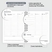 iscool 2026 Agenda Weekly Planner Hardcover Solid Colors - 查看 3