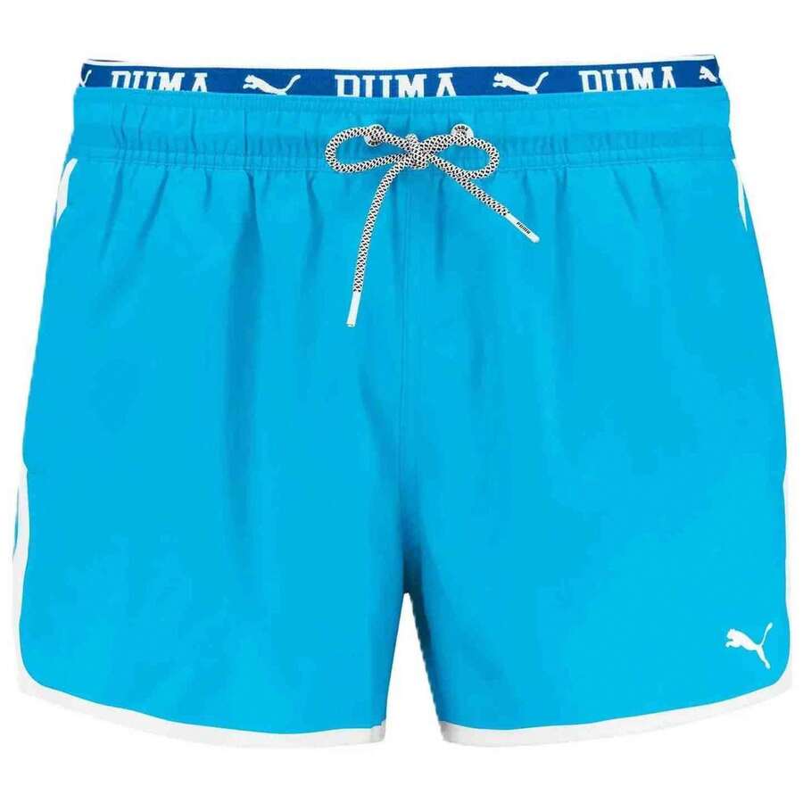 Puma Men Athletic One-Piece Swimsuits - Blue - View 1