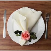 Kit Of 50 Fabric Napkins 35x35cm - 稻草 - 查看 1