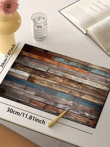 1 pièce Tapis de cuisine en gel de silice avec motif de grain de bois vintage. La conception de couleur et de texture simule l'effet de vieilles planches de bois, avec un style rétro et rustique, qui peut ajouter une atmosphère naturelle et vieillie à l'espace, couramment utilisé dans la création de styles de décoration de ferme, industriels et autres. Tapis de cuisine de luxe et , résistant à la fatigue et amortissant. Tapis de cuisine