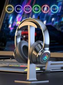 Halloween Must Have: RGB Breathing Lights Wireless Headphone Dynamic RGB Breathing Lights Wireless Headphone Ultra 200H Battery Life, 99D Immersive Surround Sound With Crystal Clear Noise Cancelling Mic, All-Day Comfort & Universal Compatibility Gift For Girls & Boys