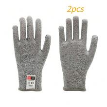 2-Pair/4-Pair Pack 2025 Latest CE Certified EN388 Standard Cut Resistant Gloves, Level 5 Cut Protection, Grade A Cut Index, Highest Grade D Abrasion Resistance, Reinforced Palm, Anti-Slip, Oil-Resistant, Puncture-Proof, Breathable Mesh Knit Design, Flexible Fit, Unisex Industrial Safety Cut Protection Gloves