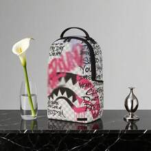 Shark Mouth Backpack Graffiti Casual Backpack Street  Backpack - 預設 - 查看 4