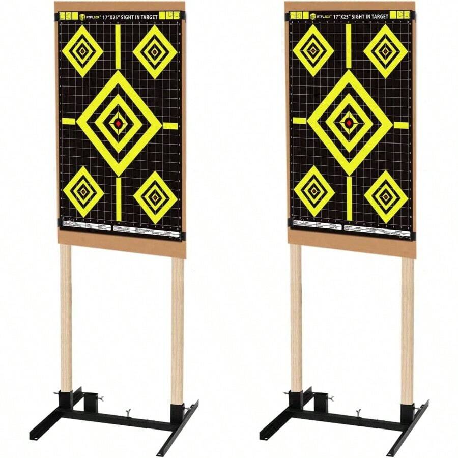Sight In Shooting Range Paper Target, 17X25 Inch High Visibility Target Paper Indoor And Outdoor Shooting Practice, Suitable Handgun, Pistol, Rifle, Airgun, Pellet BB Gun - 50 PACK - View 1