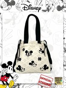 Pattern Drawstring Shoulder Bag, Handheld Tote Bag, Suitable For Travel, Shopping, Commuting, Daily Matching, And Party Occasions