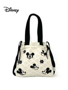 Pattern Drawstring Shoulder Bag, Handheld Tote Bag, Suitable For Travel, Shopping, Commuting, Daily Matching, And Party Occasions