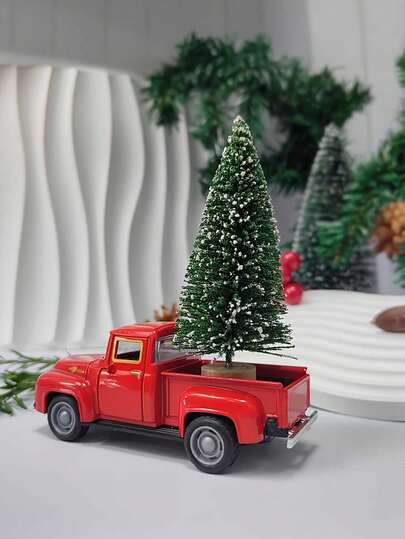 1 conjunto de decorações de Natal, caminhão vermelho com enfeite de árvore de 3,54 polegadas que abre portas e se move - perfeito para sala de estar, quarto, entrada, presentes de Natal (Natal, Páscoa, Ação de Graças, Ano Novo)