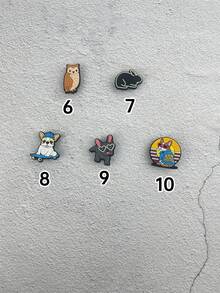 10pcs/Set Panda & Cat Cartoon Pattern Sandal Accessories, DIY Slippers Decoration, Suitable For Holiday Gifts - Multicolor - View 8