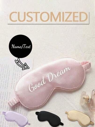 1pc Personalized Eye Mask, Custom Text Eye Mask, Silk Face Mask, Bridesmaid Gift, Bridal Party Gift, Sleeping Eye Mask, Bachelorette Party
